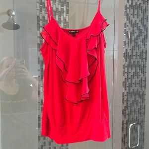 Red tank top with black detail